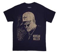 Morgan Wallen Cap Logo T-Shirt in Blue | Size: XL Morgan Wallen Blue XL