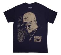 Morgan Wallen Cap Logo T Shirt L Blue