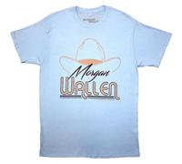 Morgan Wallen Cowboy Hat T Shirt M Blue