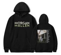 Morgan Wallen One Thing At A Time Tour Hoodie Unisex Print Long Sleeve Pullover Sweatshirt Men Women Casual Unique Fashion Hoodies XXS-4XL-Black||L