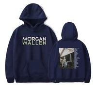 Morgan Wallen One Thing At A Time Tour Hoodie Unisex Print Long Sleeve Pullover Sweatshirt Men Women Casual Unique Fashion Hoodies XXS-4XL-blue||S