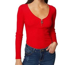 Morgan Woman 212-Mbanzi Pull-Over, Red, L