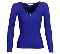 Morgan Women's 182-MALIKO.M Pullover Sweater, Ultra Blue, XS