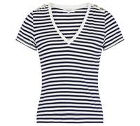 Morgan Women's 241-DINA Short Sleeve T-Shirts, Off White/Marine, M