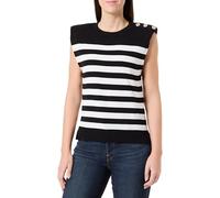 Morgan Women's 252-mrani Sweater, Black/Off White, M
