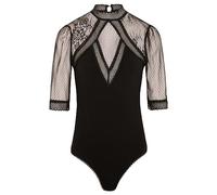 Morgan Women's 3/4 Sleeve Lace Bodysuit DATIL Black, Size XL, Black, XL