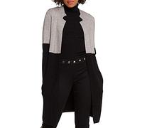 Morgan Women's Gilet Long MBLOCK Cardigan Sweater, Anthracite Gray, S