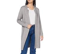 Morgan Women's Gilet Long MBLOCK Cardigan Sweater, Medium Gray, S