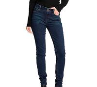 Morgan Women's Jeans Slim Taille Standard À Poches Pom Casual Pants Not Applicable, Dark Blue, T34