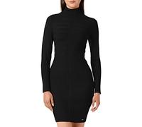 Morgan Women's Robe Tricot col roulé RMENTO Casual Dress, Black, XS