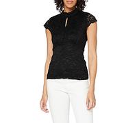 Morgan Women's Tshirt Dentelle DNEMA T-Shirt, Black, XS