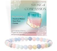 Morganite - Compassion - Crystal Bracelet for Women 6mm Beaded Semi Precious Natural Stone Stretch Elastic Jewelry Yoga Gifts