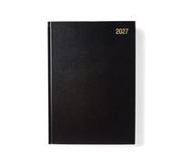 Morgan's Direct 2027 A4 Two Pages Per Day Diary Restaurant Appointment Planner Hard Cover - Black