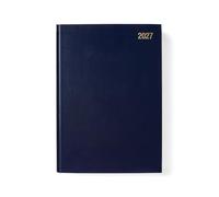 Morgan's Direct 2027 A4 Two Pages Per Day Diary Restaurant Appointment Planner Hard Cover - Navy Blue