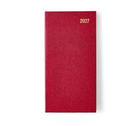 Morgan's Direct 2027 Diary Slim Two Weeks to View Planner with Hard Cover - Burgundy