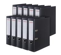 Morgan's Direct A4 Lever Arch Files 70mm Spine - Pack of 10 | Heavy Duty Lever Arch Binders with Finger Hole & Spine Label | Office, School & Home Filing | (Black)