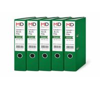 Morgan's Direct A4 Lever Arch Files 70mm Spine - Pack of 5 | Heavy Duty Lever Arch Binders with Finger Hole & Spine Label | Office, School & Home Filing | (Green)
