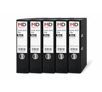 Morgan's Direct Black A4 Lever Arch Files 70mm Spine - Pack of 5 | Heavy Duty Lever Arch Binders with Finger Hole & Spine Label | Office, School & Home Filing |