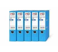 Morgan's Direct Blue A4 Lever Arch Files 70mm Spine - Pack of 5 | Heavy Duty Lever Arch Binders with Finger Hole & Spine Label | Office, School & Home Filing |