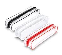 Morgan's Direct - Jumbo Clear Pencil Case - Large Transparent PVC Pencil Case, Exam Approved Cylinder Barrel Design with Zip, Stationery & Travel Storage