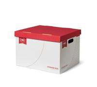 Morgan's Direct Large Archive Storage Boxes With Lids - Cardboard Business Filing Moving - 387mm x 327mm x 275mm - Pack 10