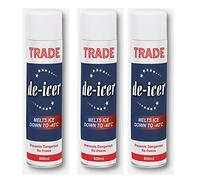 Morgan's Trade De icer Spray For Car Windscreen- Fast Acting Melts Ice and Frost Quickly For Windows/Mirrors- Operates at -15°c and Prevents Re-Freezing- (Pack of 3)