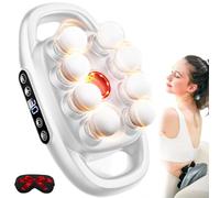 Morgela Deep Tissue Massager, Morgela Portable 8 Head Back & Neck Massager Gun Set W/30 Adjustable Levels 3 Modes, 50kg Deep Pressure for Shoulders, Upper Arms, Buttocks Relax Pain Relief (B/8Heads)