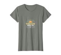 Morgen braucht Dich: Inspirational Sunrise Hope T-Shirt, Women, Olive Heather, Medium