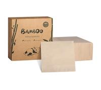 MORGIANA 100 PCS Bamboo Napkins Disposable 33 * 33 CM 2-Ply Eco-Friendly Biodegradable Paper Napkins Party Bar Christmas Restaurant