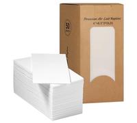 MORGIANA 50 Pack Linen Feel Guest Towels, White Disposable Airlaid Napkins, Cloth-Like Serviettes 43 x 30 cm for Bathroom, Wedding, Dinner and Parties