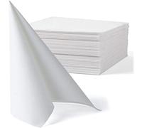 MORGIANA 50 PCS Linen Feel Disposable Paper Napkins 40 x 40 cm Disposable Airlaid Napkins Serviettes Perfect for Wedding Restaurant Party Birthday Dinner (White)