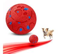 morhandisn Active Rolling Wicked Ball - Self-Moving Dog Toy with Auto-Rolling & Jumping, Smart Obstacle Avoidance, E-TPU Material, IP54 Waterproof, Interactive Ball for Medium/Large Dogs, Red