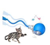 morhandisn Interactive Cat Ball Toy, Automatic Moving Ball Toy for Indoor Cat Fast Rolling on Carpet, Chirping & Motion Activate Cat Toys, Cats Fun Gift with Light