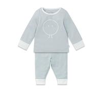 MORI Baby - Luxurious Unisex Snoozy Baby Pyjamas in Blue Stripe - Superior Comfort, Organic Cotton & Bamboo Blend - Elastic Waist Nightwear for Toddlers - Suitable for Boys and Girls - 12-18 Months