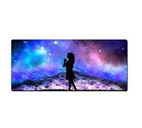 Morian Gaming Mouse Pad 400 * 900 * 3mm Dreamy Starry Sky Non-Slip & Waterproof Computer Mousepad with Stitched Edges for Gaming, Office & Home (G-627)