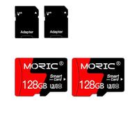 MORIC 2 Pack 128GB Micro SD Card with Adapter High Speed Memory Card,C10 A1 Memory TF Card for Camera/Dash Cam/Smartphone/Tablet/Drone