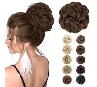 MORICA 1PCS Messy Hair Bun Hair Scrunchies Extension Curly Wavy Messy Synthetic Chignon for Women Updo Hairpiece