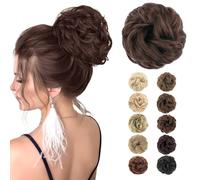 MORICA 1PCS Messy Hair Bun Hair Scrunchies Extension Curly Wavy Messy Synthetic Chignon for Women Updo Hairpiece