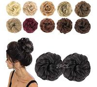 MORICA Women 2 Pieces Messy Curly Wavy Messy Synthetic Hairpiece