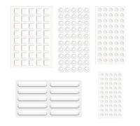 Morices 200pcs Self Adhesive Small Bumper Pads, 5 Sizes Clear Rubber Feet Door Stops, Furniture Buffer Pads for Cabinet, Drawers, Glass Tops, Cupboard, Picture Frames, Car Doors
