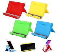 Morices 4 Pcs Foldable Cell Phone Stand, Universal Adjustable Angle Mobile Phone Holder, Portable Pocket Desktop Tablet Stands Holder Cradle Compatible with Smartphones Kindle (4 Colors)