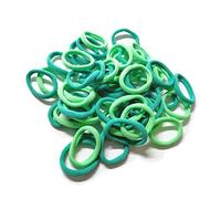 Morices 50 Pcs Gradient Green Hair Ties for Women, No Metal Elastic Ponytail Holders for Girls, No Damage Seamless Stretch Hair Bands Hair Accessories for Thick Heavy and Curly Hairs