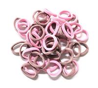 Morices 50 Pcs Gradient Pink Hair Ties for Women, No Metal Elastic Ponytail Holders for Girls, No Damage Seamless Stretch Hair Bands Hair Accessories for Thick Heavy and Curly Hairs