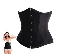 Morices Women's Waist Training Corsets, Black Sexy Underbust Corset Bustier with G-String, Vintage Boned Corset Party Bustier Cami Tops