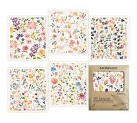 Morigins Floral Swedish Dish Cloths - 6 Pack Reusable Compostable Kitchen Cloth Cellulose Sponge Dish Cloths Dish Towel Set
