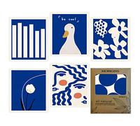 Morigins Swedish Dishcloths for Kitchen 6 Pack Blue Cellulose Sponge Cloths Non Scratch Reusable Paper Towels Biodegradable and Reusable Kitchen Dish Rags (Klein Blue)