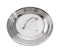 Morikavo Stainless Steel Universal Lid for Pots, Pans and Skillets-Fits 7" to 12" Replacement Frying Pan Cover and Cast Iron Skillet Lid