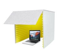 Morimoe Foldable Recording Booth with High-Density Foam, Small Music Recording Studio for Home Studio, Recording Shield, Soundproof for Recording, Working, Live Streamer, Podcasting (Yellow)