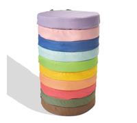 Morimoe Round Flexible Floor Cushion with Handle, 600D Waterproof Oxford Fabric Floor Seating for Home, Daycare, Preschool, Classroom and Meditation (10)