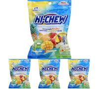 Morinaga Hi-Chew Tropical Mix Flavoured Fruit Chews 100g (Pack of 4)
